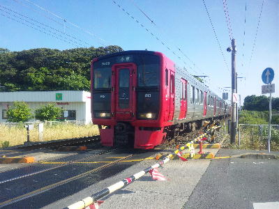 JR福間駅から乗った813系快速電車
